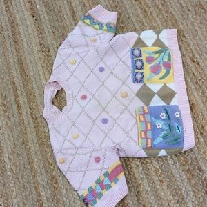 Berek Pink Vintage Sweater Handknit